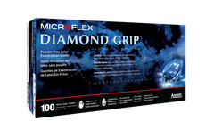 Microflex Diamond Grip Latex Gloves, LARGE, 10 boxes of 100 ea, 1000 pcs Total