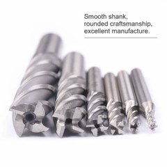 5x 1/4″ 4-Flute HSS Spiral End Mill Cutter, Straight Shank CNC Router Bits for M