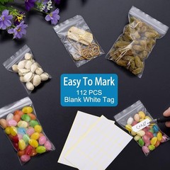 Small Plastic Bags, 300 PCS Mini Baggies, 3 Assorted Sizes, Transparent Jewel…