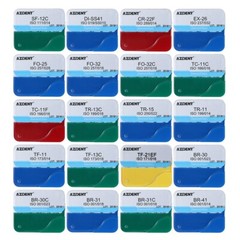 100Pcs AZDENT Dental Diamond Burs Kit for High Speed Handpiece Medium FG 1.6MM