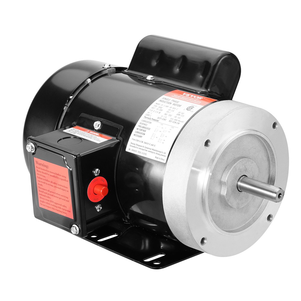 VEVOR 3/4 HP Electric Motor 1725RPM AC115/230V 56C Frame 1-Phase 5/8″ Key Shaft