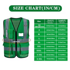 A-SAFETY XSmall Green hi vis vest xs X-Small