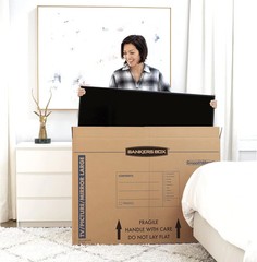 Bankers Box Large, Up to 55″ TV/Picture/Mirror, Moving Box 4 Pack, 48″ x 4″ x 33
