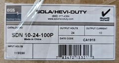NEW in Box SolaHD SOLA/Hevi-Duty SDN 10-24-100P Power Supply 24VDC 10A