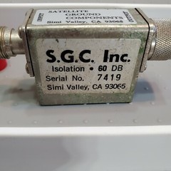 Vintage Satellite Ground Components RF Isolator 60 db SGC Inc 7419 Astrolab