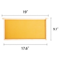 MayBee 20 Pack Honey Bee Frames with 100% Beeswax Coated Food Grade Foundation