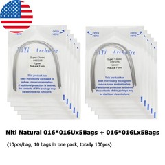 100PCS Dental Orthodontic Niti Arch Wire Rectangular Round Natural Upper Lower