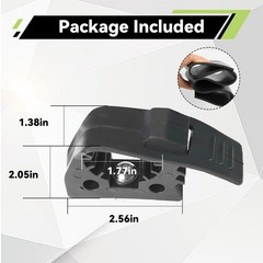 4pcs Shovel Mounts for Roof Rack Quick Release Rubber Clamp Holder Kits
