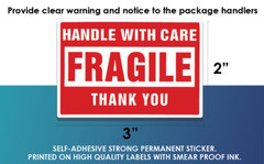 Innovative Haus 1 Roll/500 Labels Handle With Care Fragile Warning Packing Label
