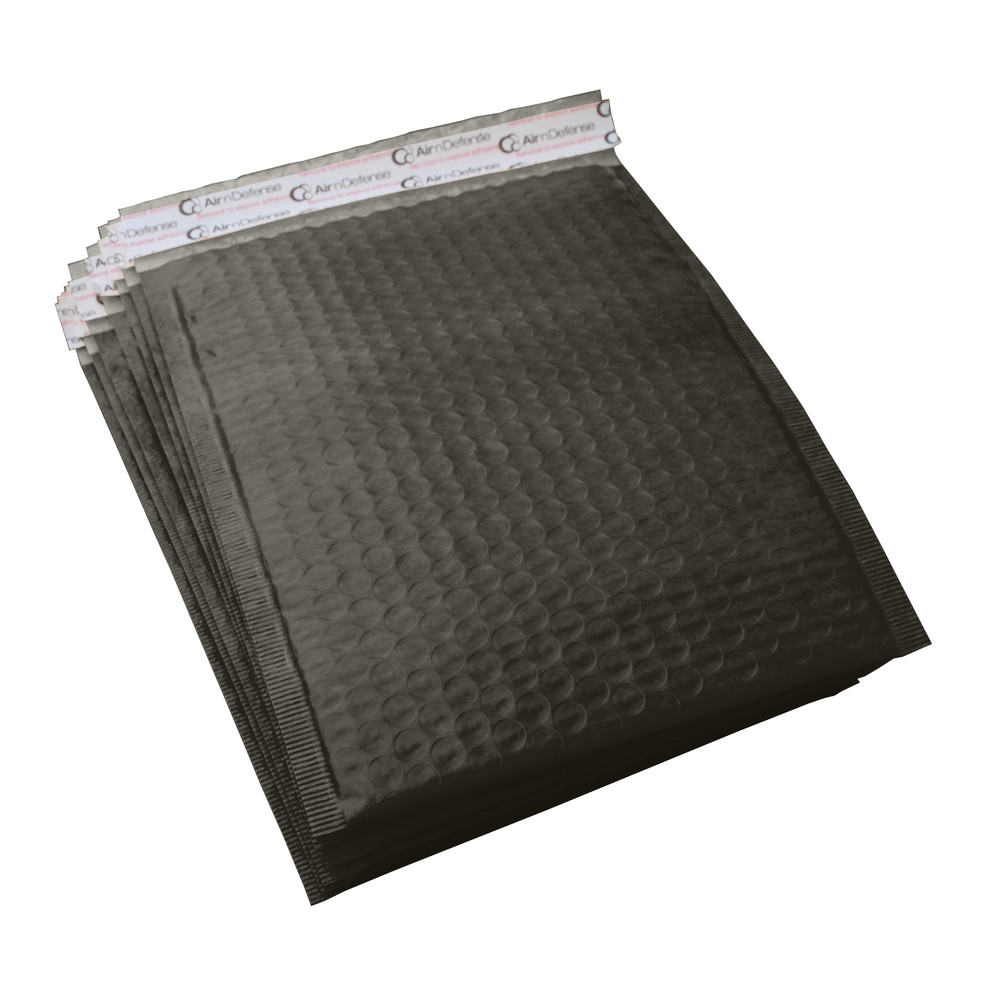 AirnDefense #000 4×8″ Black Poly Padded Envelopes Shipping Bubble Mailers