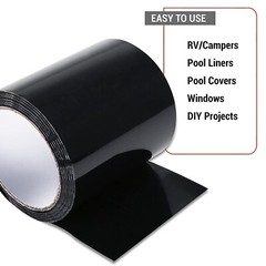 Flex Waterproof Rubberized Tape Stop Leak Seal Tape Repair Patch 4″ X 5Ft Black