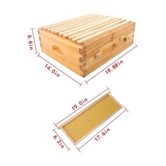 10 Frame Bee Hive With Wooden Frames & Waxed Foundations Bee Boxes Unassembled