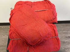 1000 PIECES NEW RED INDUSTRIAL SHOP RAGS CLEANING TOWELS 14×14 inches