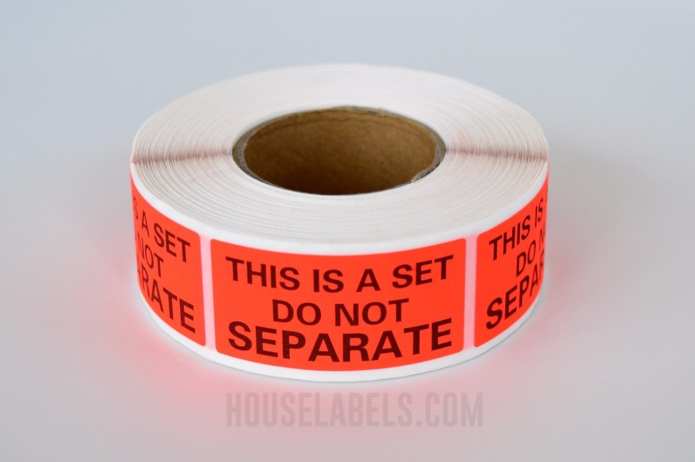 1 Roll ; 500 Labels 1″ x 2″ Pre-Printed This Is A Set Do Not Separate Labels