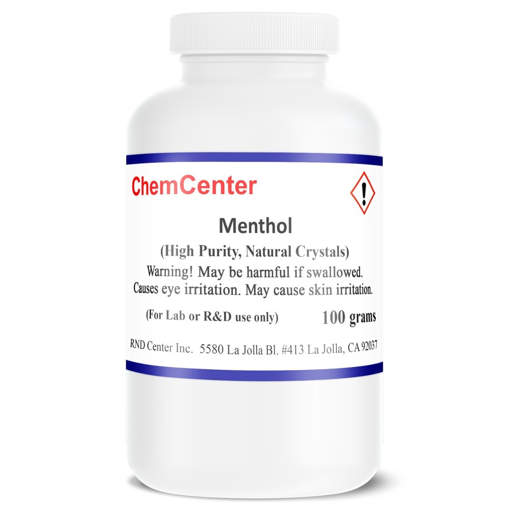 Menthol, Natural Crystals, High Purity , 100 grams