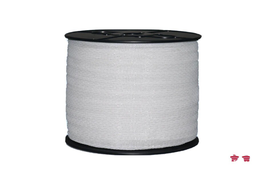 1 1/2″ X 660′ White Polytape Case of 4 Rolls Livestock containment