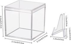 Clear Acrylic Championship Ring Display Case, Memorabilia Stand 1-Pack,