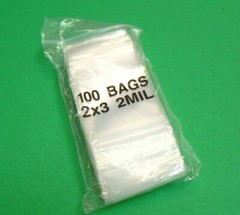 3000 Zip Seal Lock 2×3 Clear 2mil Reclosable Bags 2″ x 3″ Poly Bag 3,000 Bulk