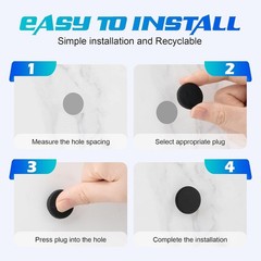 125PCS Rubber Plugs for Round Holes, Black Rubber Hole Plugs, Various…