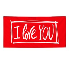 Vinyl Banner Multiple Sizes I Love You Weatherproof Industrial Yard Signs