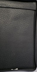 Unbranded Black Saffiano Faux Leather 3-Ring Zipper Binder Portfolio Padfolio