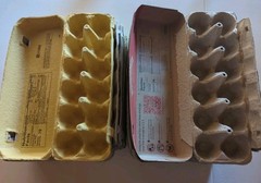 25 Clean Empty Egg Cartons 12 count Pulp Paper Cardboard for Dozen Large Eggs