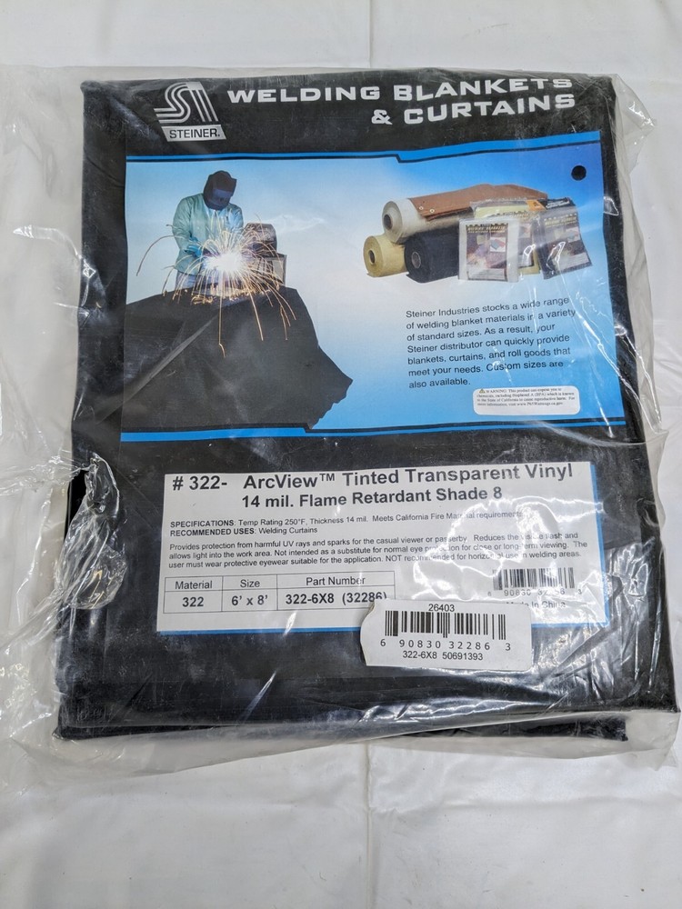 STEINER Welding Curtain 8′ H x 6′ W x 14mm Thick 322-6X8
