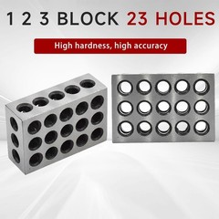 1 X 2 X 3 Inch Blocks Matched Pair Hardened Steel 23 Holes Accuracy 1 2 3 Block