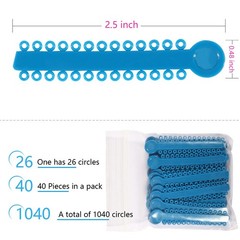 45 Color Dental Elastic Ligature Ties Rubber Power Bands for Orthodontic Braces