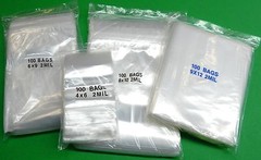 400 Poly Bags Clear 2mil Reclosable Assortment Sizes 100ea 4×6 6×9 8×10 9×12