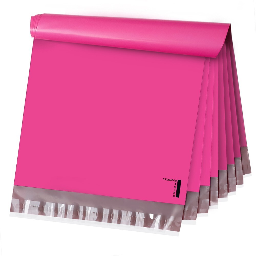 100 10×13 Poly Mailer Envelope Self Sealing Shipping Mailers Bags Pink POLYSELLS