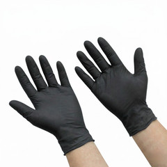 1000 Black Nitrile Powder-Free Disposable Gloves Large 5 MIL Finger-Textured