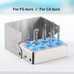 8/30Holes Bur Dental Burs Disinfection Autoclave Stand Holder Block Case Steel