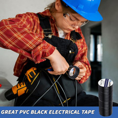 100 Rolls Black Electrical Tape Bulk 3/4 Inch X 66Ft, Waterproof Vinyl Electric