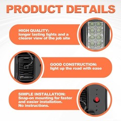 Clear + Red Lens Bobcat Skid Steer S590 S650 LED Tail Light
