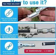 Flex‑Shaft Sewer Descaling Chain, Push-Type Rotary Cable Sewer Dredg, Multi-Purp