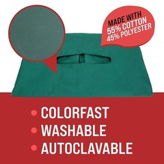Cloth Fenestrated Drape, 40” x 40” with 7” x 1.25” Rectangle, Autoclavable