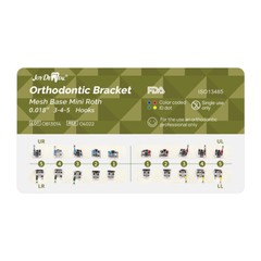 Dental Ortho Brackets Mini Roth MBT 0.022/0.018″ 3/345Hook Mesh Base Metal