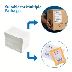 Fanfold 4 x 6 Direct Thermal Labels White Perforated Shipping Labels，Perforated