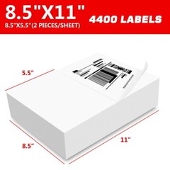 220-8800 8.5×5.5 PremiumSquare Corner Shipping Labels Half Sheet Self Adhesive