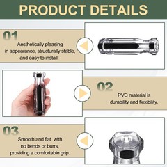 4pcs Pre-Drilled Blank Screwdriver Handles 6.3mm Hole 103mm Length Clear Black