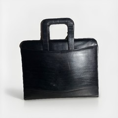 United States Postal Service (USPS) Black Leather Zippered Binder w/ Handles VTG