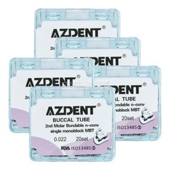 AZDENT Dental Orthodontic Buccal Tubes 1st 2nd Molar Tube Roth MBT 022 Bondable