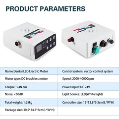 Dental Electric LED Brushless 200000RPM Micro Motor /1:5 1:1 1:4.2 LED Handpiece