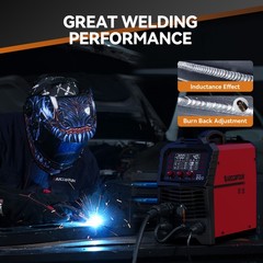 6IN1 MIG Welder 200A Multi Process w/Gasless Flux Core Stick Lift TIG 110V/220V