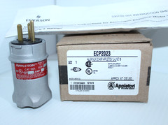 ⭐️NEW UNOPENED BOX⭐️ Appleton ECP-2023 Straight Blade Plug, 125V, 20A 🔴USA🔵