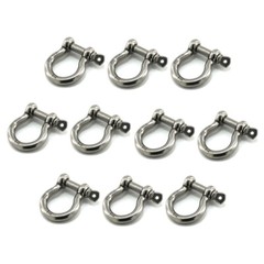 10 Pack 1/5″ Mini Shackle D Rings Stainless Steel Small Anchor Rigging Shackle