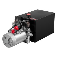 Uimoso 12 Quart Double Acting Hydraulic Pump Dump Trailer Power Unit DC 12V