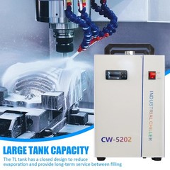 7L CW-5202 Industrial Water Chiller for 80-180W CO2 Laser Engraver Cutter