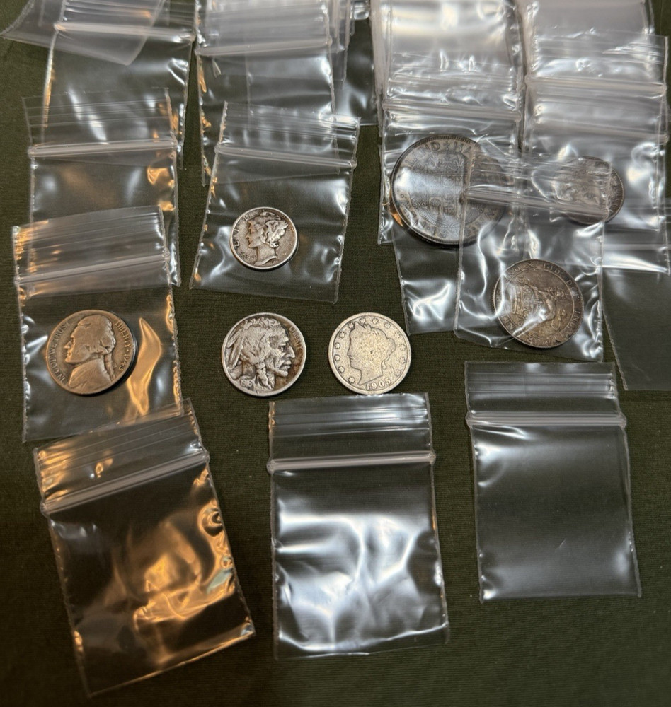 50 Clear Zip Seal Poly Bags for Jewelry, Coins, & Small Items – 2″ x 1.5″